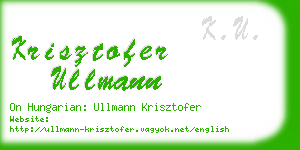 krisztofer ullmann business card